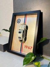 VW beetle 1967 white 7.5x10.5 in.