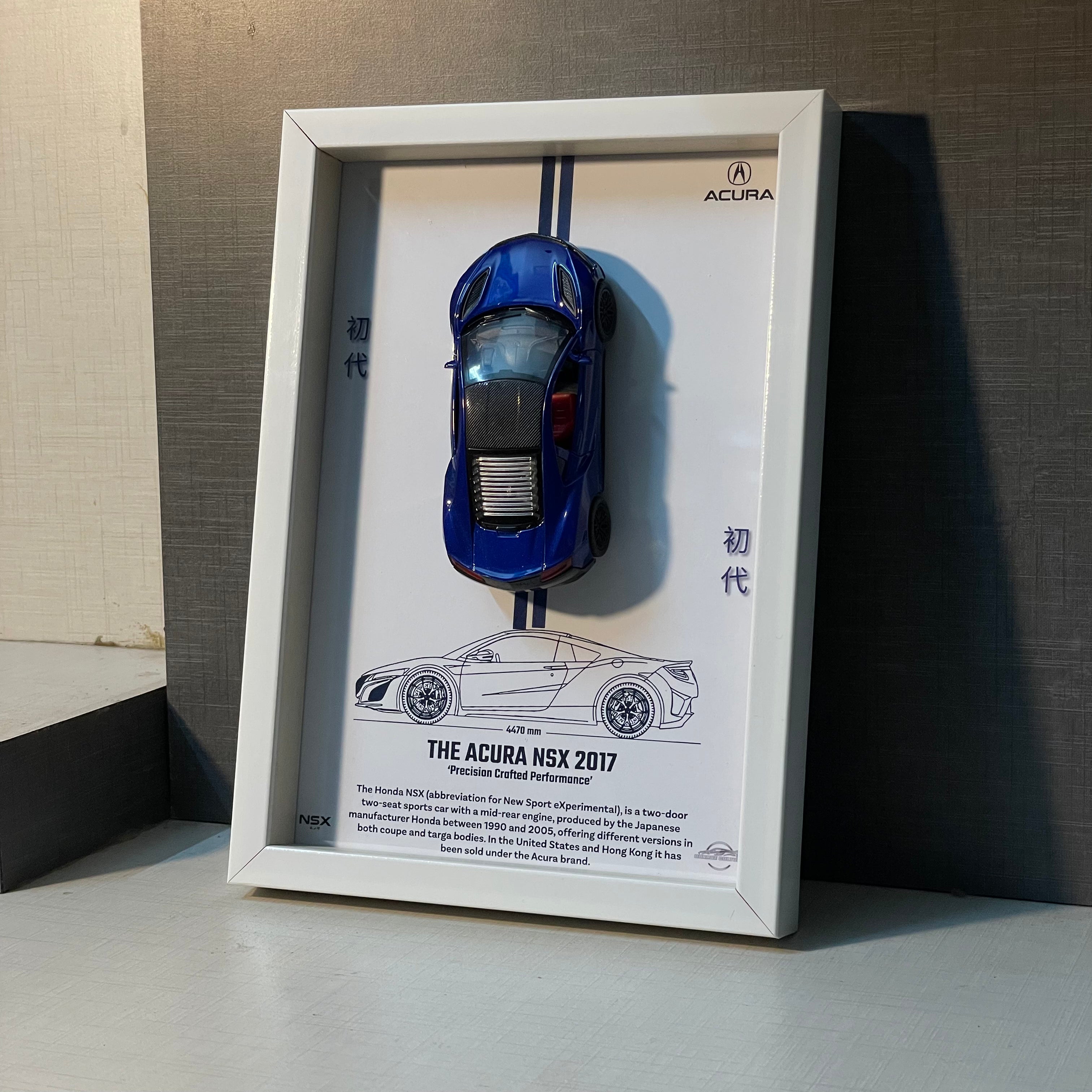 Acura NSX Blue 7.5x10.5 in