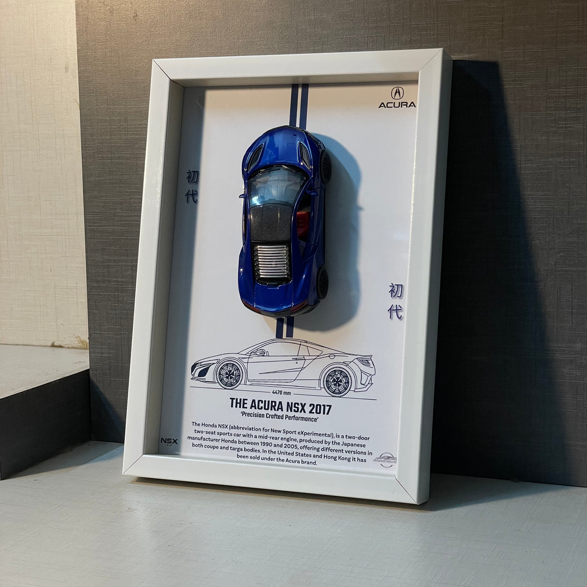 Acura NSX Blue 7.5x10.5 in